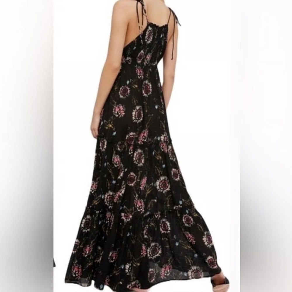 Intimately Free People Garden Party Black Floral Maxi Dress, Sleeveless, Small - Picture 12 of 15